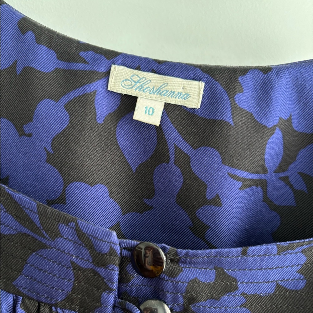 Shoshanna silk shift with self-tie